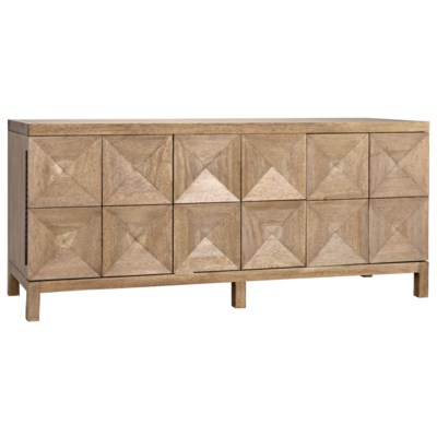 QS 3 Door Quadrant Sideboard, Washed Walnut