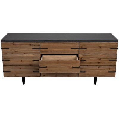 Sullivan Sideboard, Old Elm and Stone