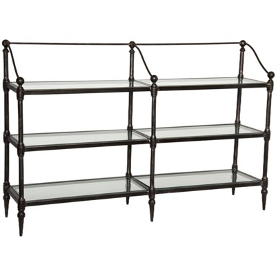 Sadie II Console, Metal and Glass