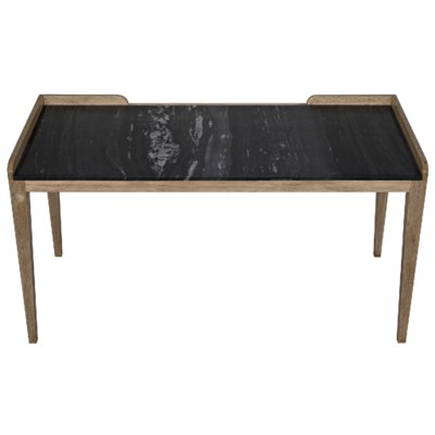 Wod Ward Desk, Bleached Walnut w/Stone Top