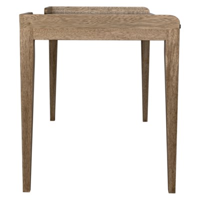 Wod Ward Desk, Bleached Walnut w/Stone Top