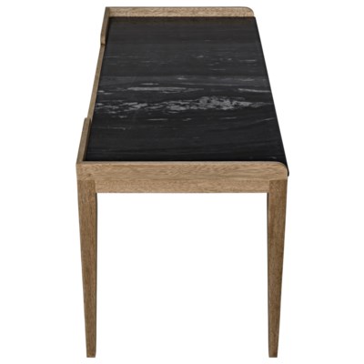 Wod Ward Desk, Bleached Walnut w/Stone Top
