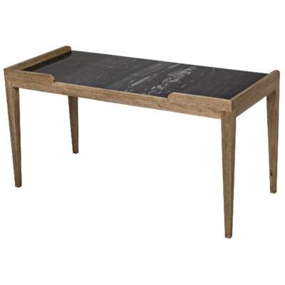 Wod Ward Desk, Bleached Walnut w/Stone Top