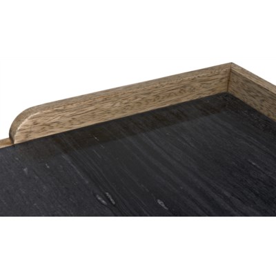 Wod Ward Desk, Bleached Walnut w/Stone Top