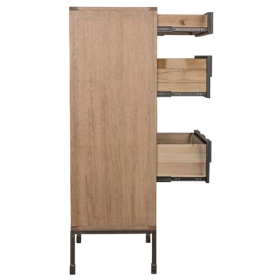 Bovery Hutch, Washed Walnut & Charcoal Finish