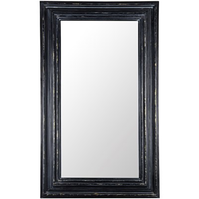 Cordelia Mirror, Hand Rubbed Black w/ Gold Trim