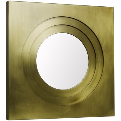 Shane Mirror, Antique Brass
