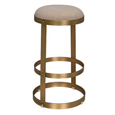 Dior Bar Stool, Antique Brass