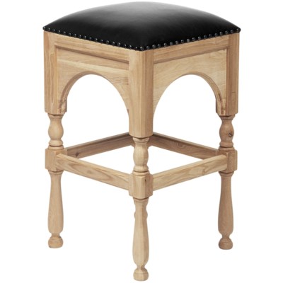 Blaine Bar Stool, Elm/Leather