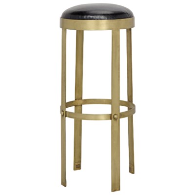 Prince Stool, Gold with Leather