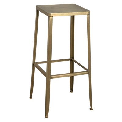 Mauro Bar Stool, Metal w/Brass Finish