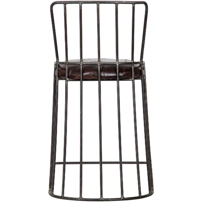 David Counter Stool, Metal and Leather