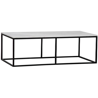QS Lois Coffee Table, Metal and Quartz