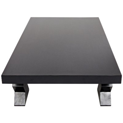 Suzu Coffee Table, Hand Rubbed Black