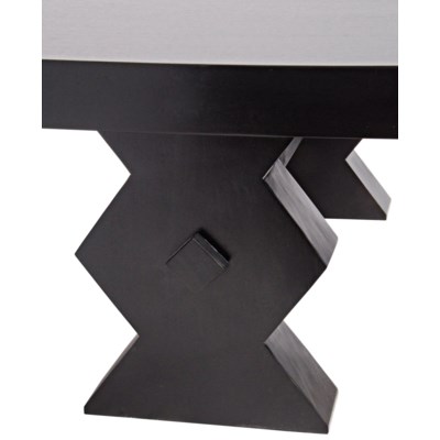 Suzu Coffee Table, Hand Rubbed Black