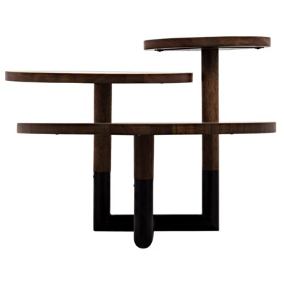 Boogie Cocktail Table, Dark Walnut, Walnut and Metal