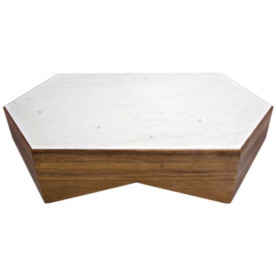 Amsterdam Coffee Table, Dark Walnut, Walnut and Quartz