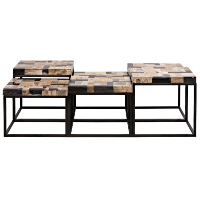 Plato Coffee Table, Metal and Fossil