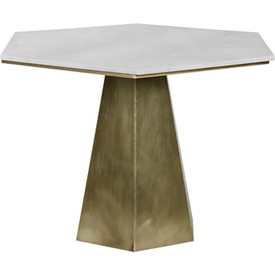 QS Demetria Table, Metal and Quartz