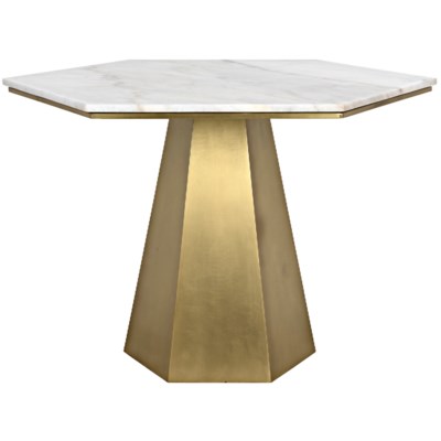 QS Demetria Table, Metal and Quartz