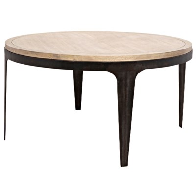 Rodolfo Table, Washed Walnut, Walnut and Metal