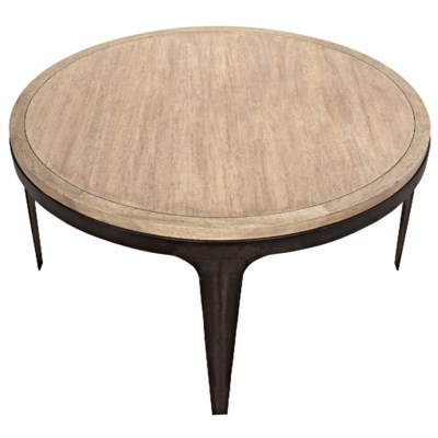 Rodolfo Table, Washed Walnut, Walnut and Metal