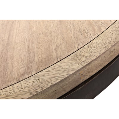 Rodolfo Table, Washed Walnut, Walnut and Metal