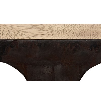 Rodolfo Table, Washed Walnut, Walnut and Metal