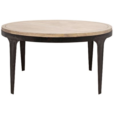 Rodolfo Table, Washed Walnut, Walnut and Metal