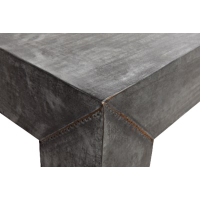 Simon Table, Plain Zinc and Wood