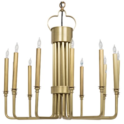 Kooper Chandelier, Antique Brass