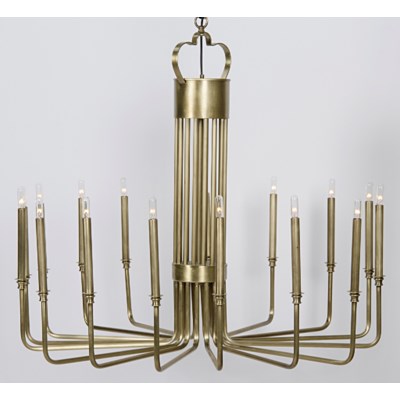 Kooper Chandelier, Antique Brass