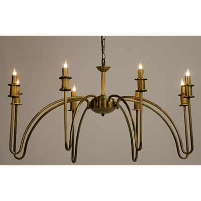 Exton Chandelier, Antique Brass