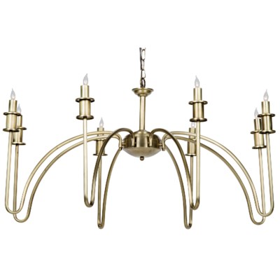 Exton Chandelier, Antique Brass