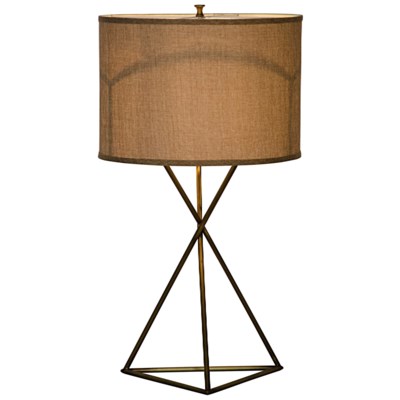 Triangle Table Lamp, Antique Brass