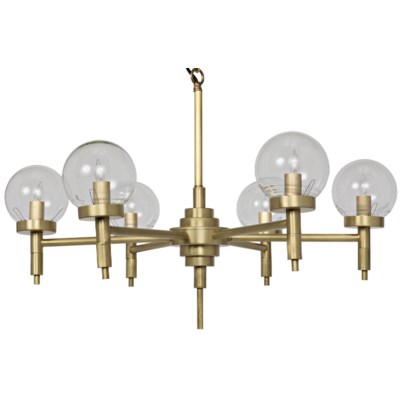 Leslie Chandelier, Small, Antique Brass