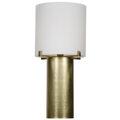 Dede Table Lamp, Antique Brass, Metal and Glass