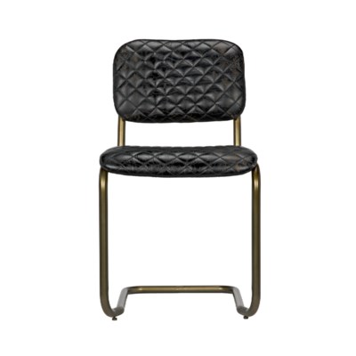 0037 Dining Chair, Metal and Leather