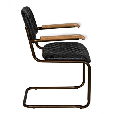 0045 Arm Chair, Vintage Black Leather