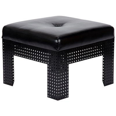 Mass Ottoman, Metal and Leather