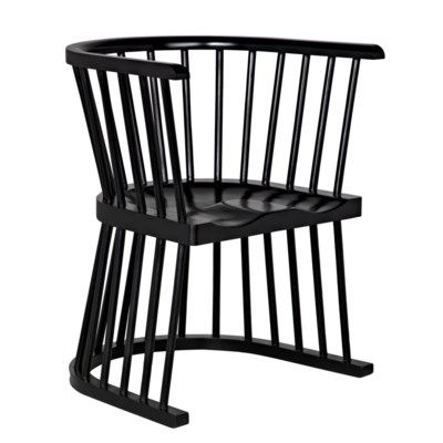 Bolah Chair, Hand Rubbed Black