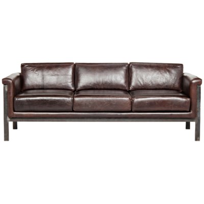 Mitsuru Sofa, Metal and Leather