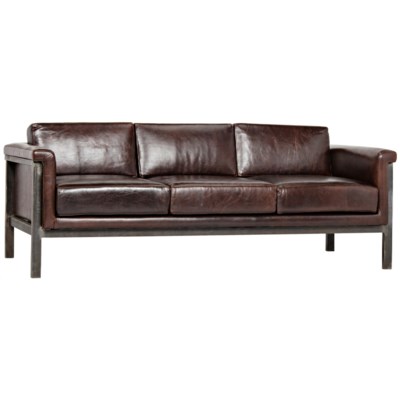 Mitsuru Sofa, Metal and Leather