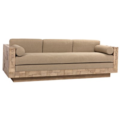 Brutalist Sofa, Washed Walnut