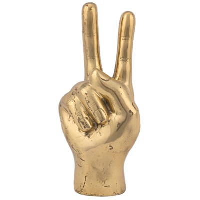 QS Peace Sign, Brass