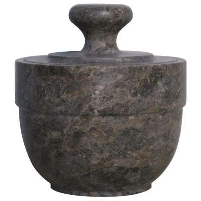 Black Marble Sugar Urn