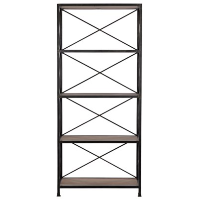 801 Bookcase, Elm and Metal