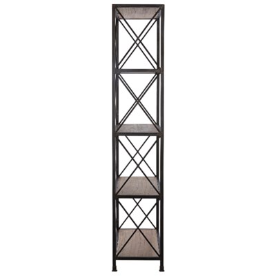 801 Bookcase, Elm and Metal