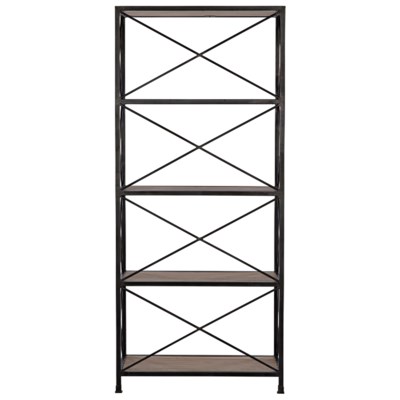 801 Bookcase, Elm and Metal