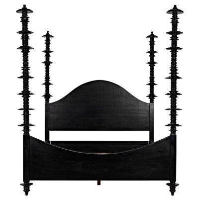 QS Ferret Bed, Queen, Hand Rubbed Black